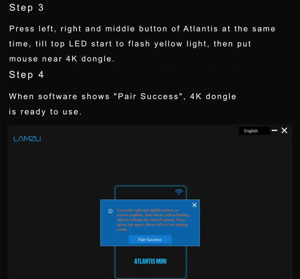 Lamzu 4K Dongle For Atlantis OG Pro & Atlantis Mini Pro & Thorn & Maya