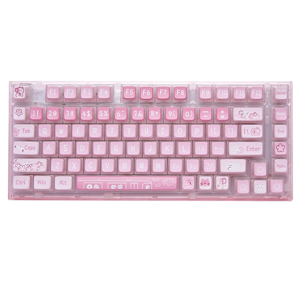 Yunzii X75 82 Keys Wired Hot Swappable Gasket Transparent Mechanical Keyboard