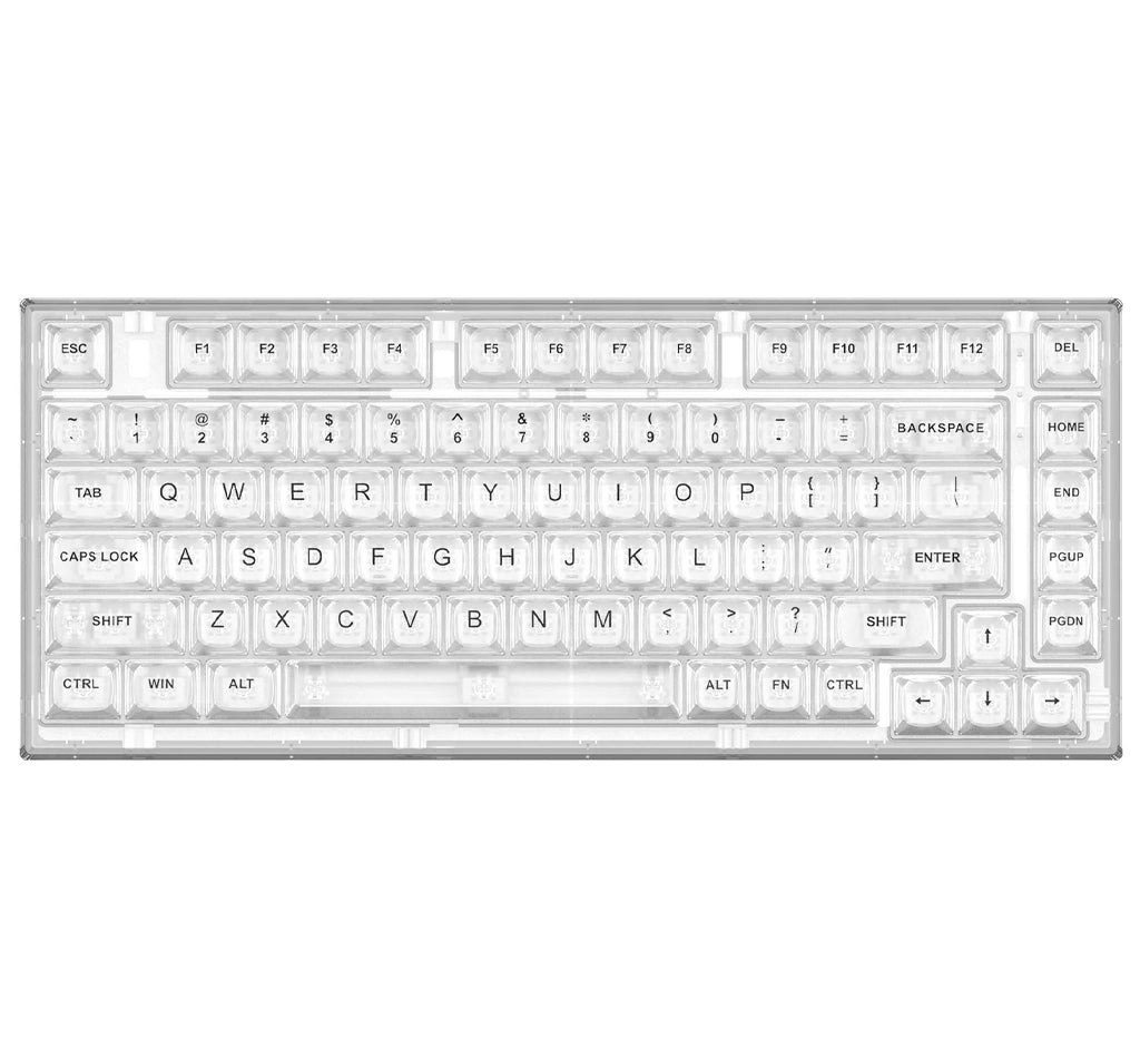 Yunzii X75 82 Keys Wired Hot Swappable Gasket Transparent Mechanical Keyboard
