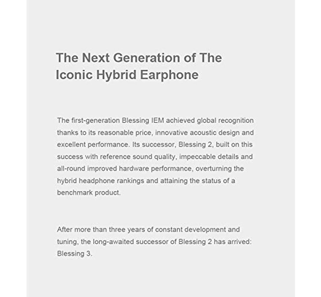 Moondrop Blessing 3 2DD+4BA In-Ear Monitor