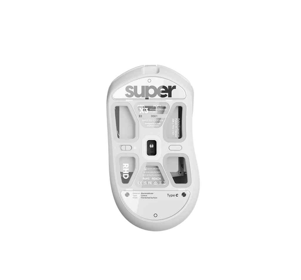 Pulsar Superglide Glass Mouse Skates (Type-C) for X3 Series