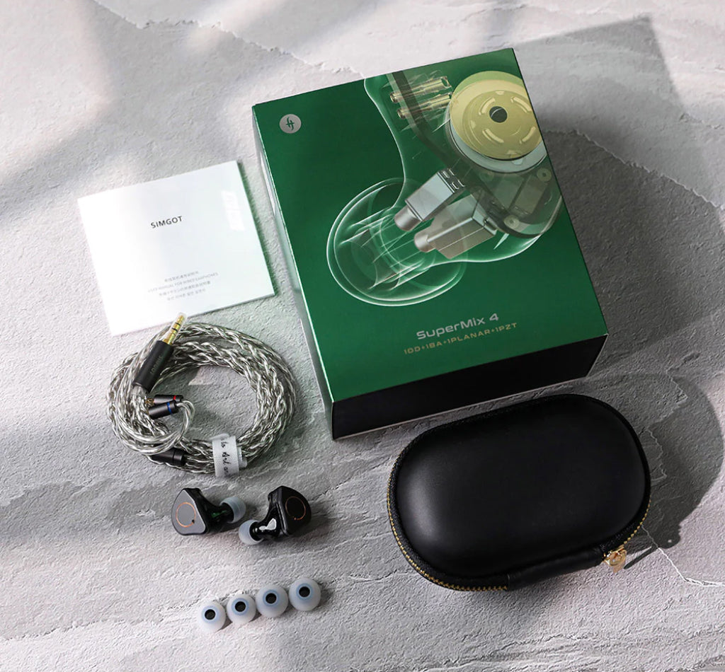 Simgot SuperMix 4 1 DD+1 BA+1 Planar +1 PZT Hybrid Drivers Earphones