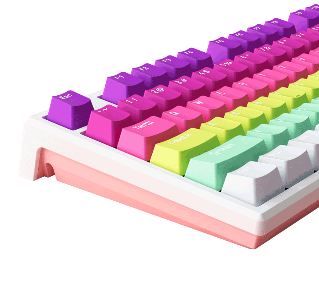 MONSGEEK MG108B  RAINBOW KEYCAPS (OEM) MULTI-MODE FULL KEYBOARD