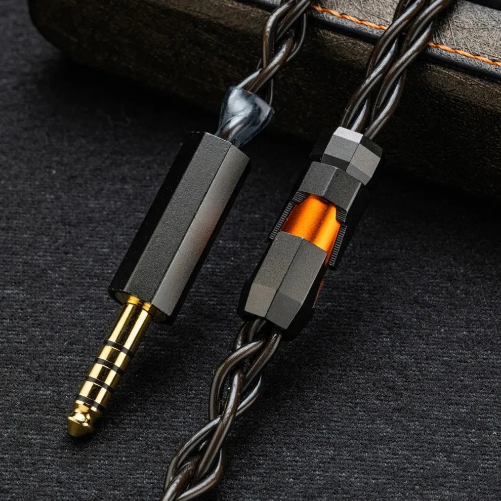 YONGSE WARRIOR OCC 6N SINGLE CRYSTAL SILVER PLATED COPPER EARPHONES CABLE 1.2M( 3.5MM/0.78)
