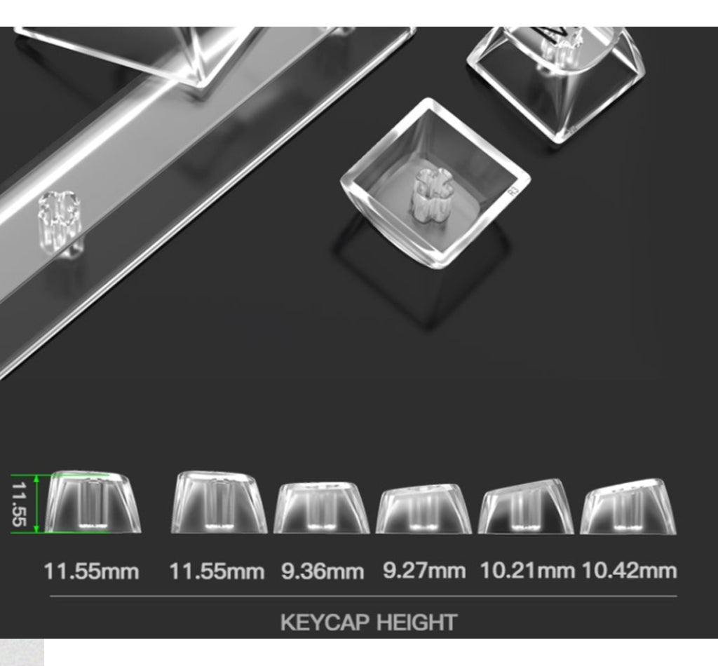 Yunzii X75 82 Keys Wired Hot Swappable Gasket Transparent Mechanical Keyboard