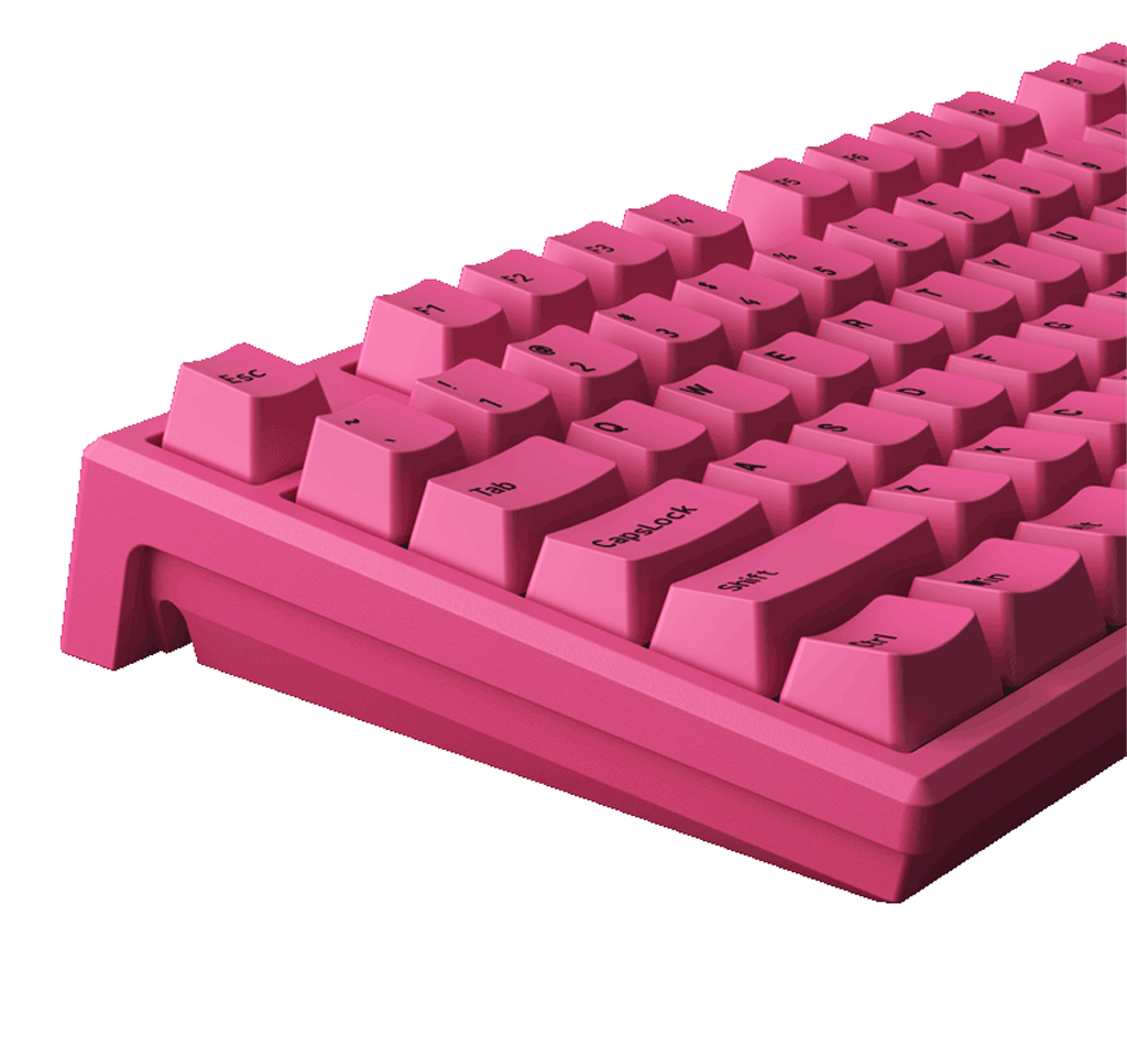Monsgeek MG108B Rose Red Keycaps (CHERRY) Multi-Mode Full Keyboard