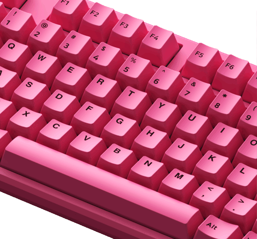 MONSGEEK MG108B ROSE RED KEYCAPS (CHERRY) MULTI-MODE FULL KEYBOARD