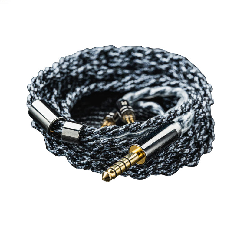 YONGSE VENOM 4 STRANDS 6N SILVER PLATED CRYSTAL COPPER EARPHONES UPGRADE CABLE 1.2M(3.5MM/0.78)