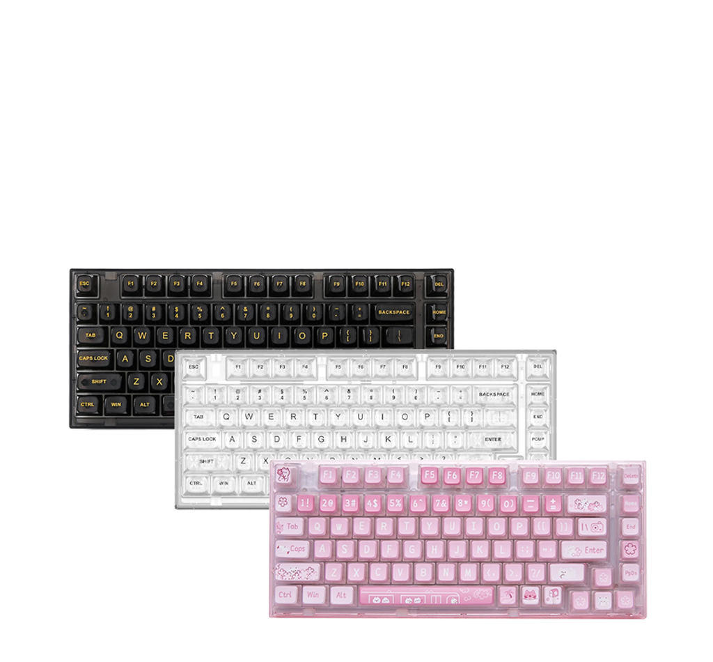 Yunzii X75 82 Keys Wired Hot Swappable Gasket Transparent Mechanical Keyboard