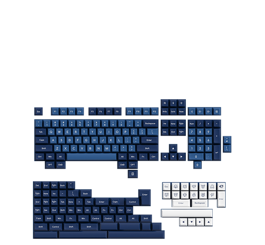 Akko SAL Ocean Star Blue ABS Keycap Set 195 Key