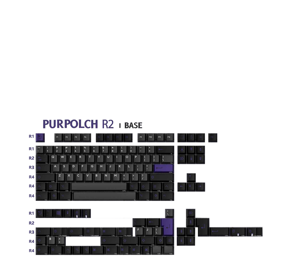 Kbdfans Pbtfans Purpolch R2 Keycaps