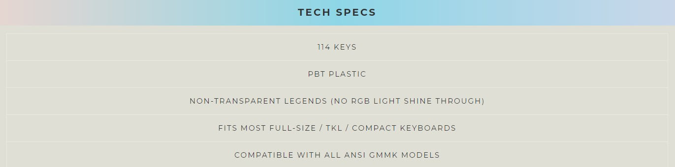 Glorious Gpbt Keycaps