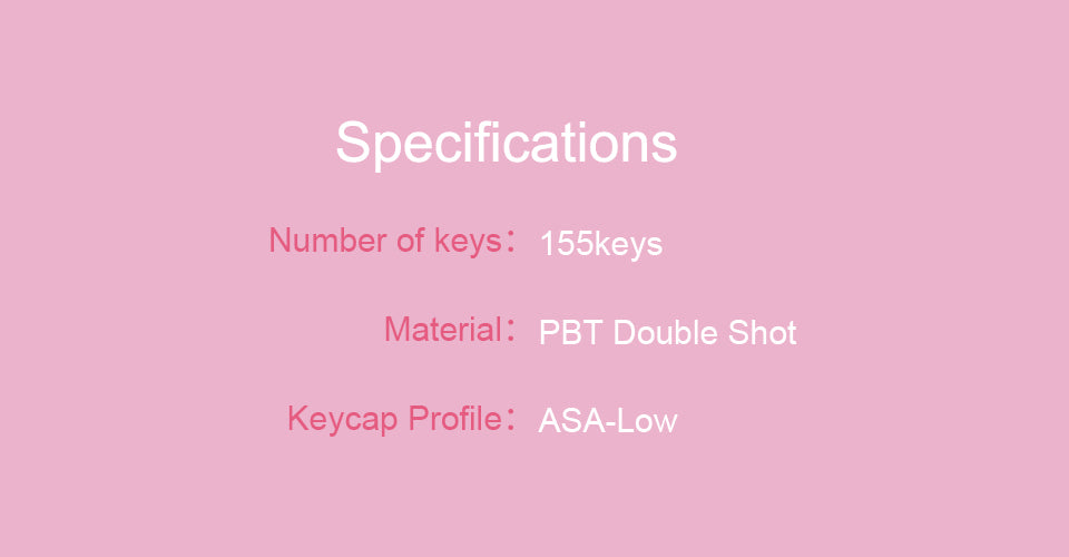 AKKO Prunus Lannesiana Keycap Set ASA LOW PROFILE (155-key)
