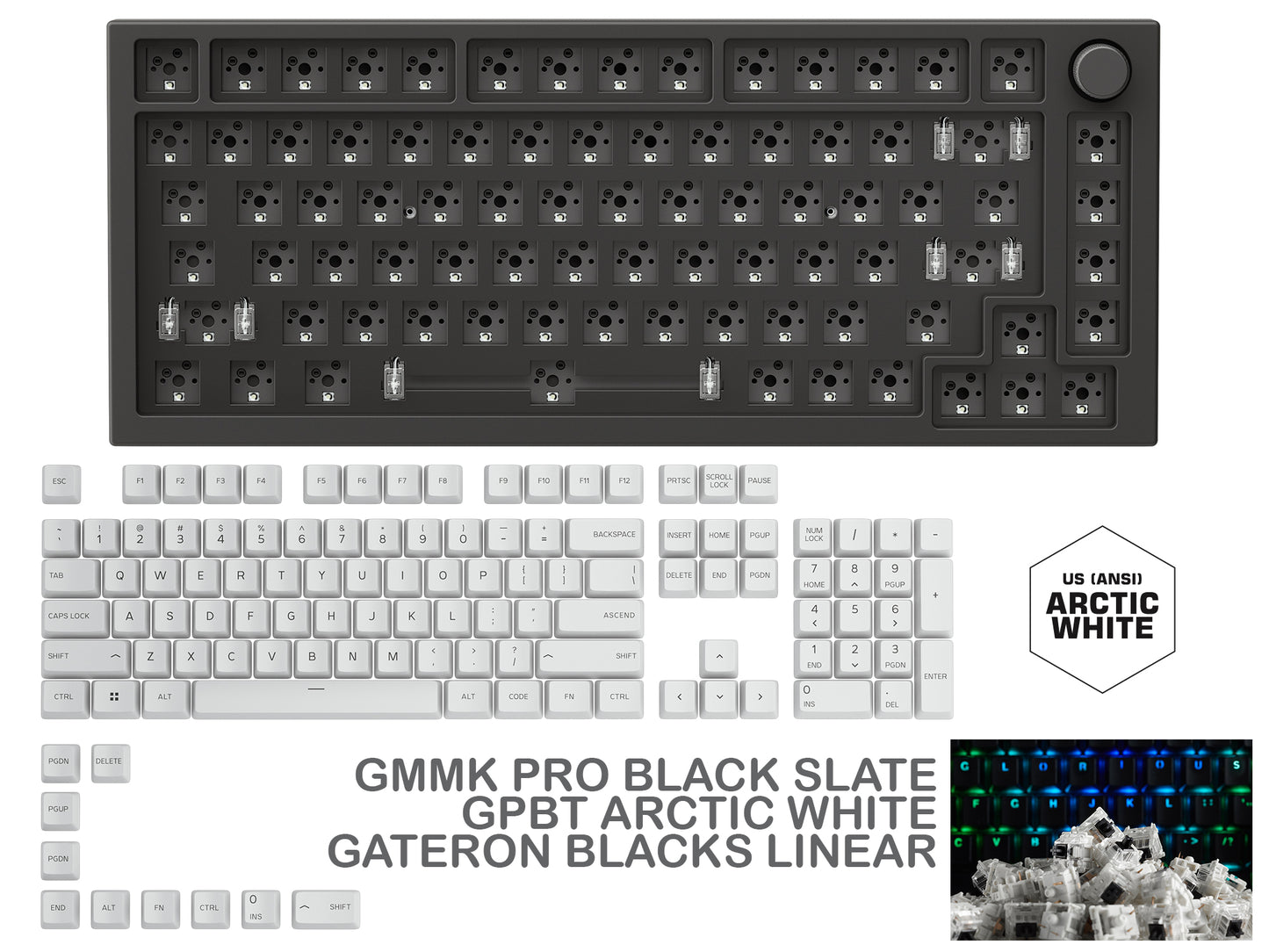 Gmmk Pro Black Slate Prebuilt Keyboard