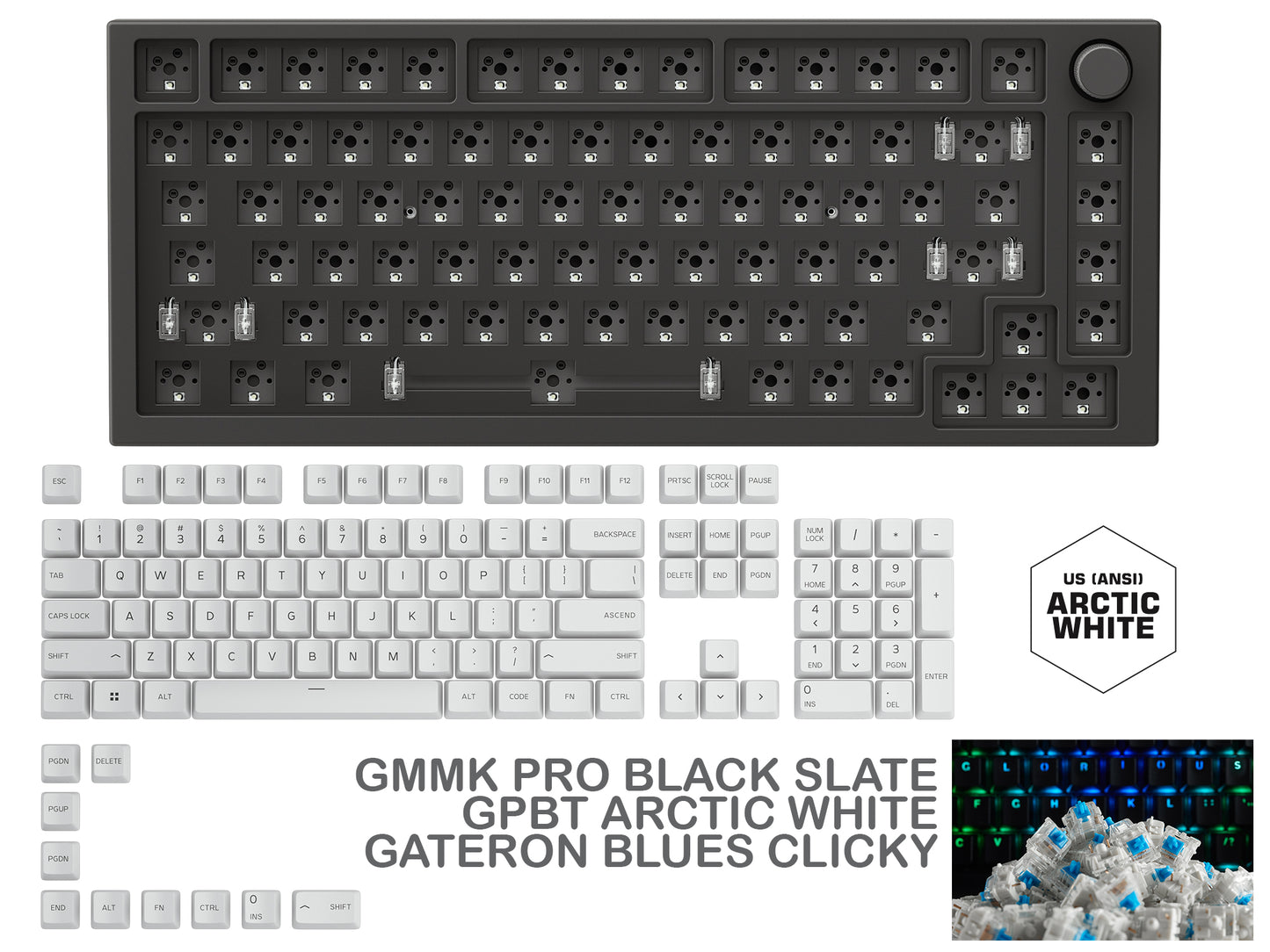 Gmmk Pro Black Slate Prebuilt Keyboard