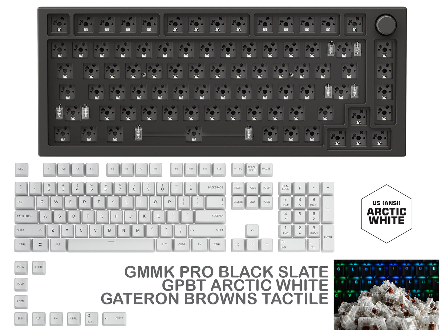 Gmmk Pro Black Slate Prebuilt Keyboard