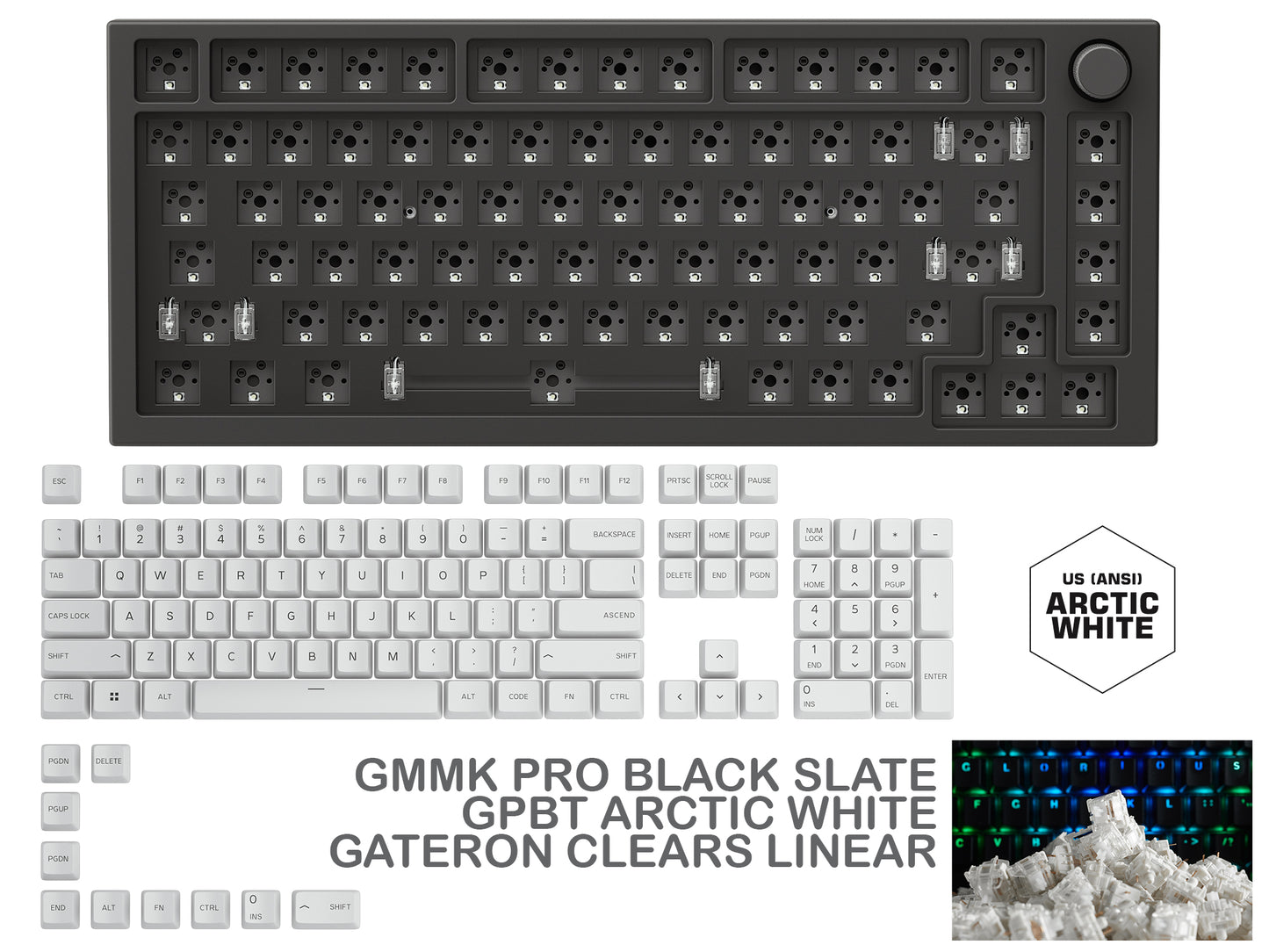 GMMK PRO BLACK SLATE PREBUILT KEYBOARD