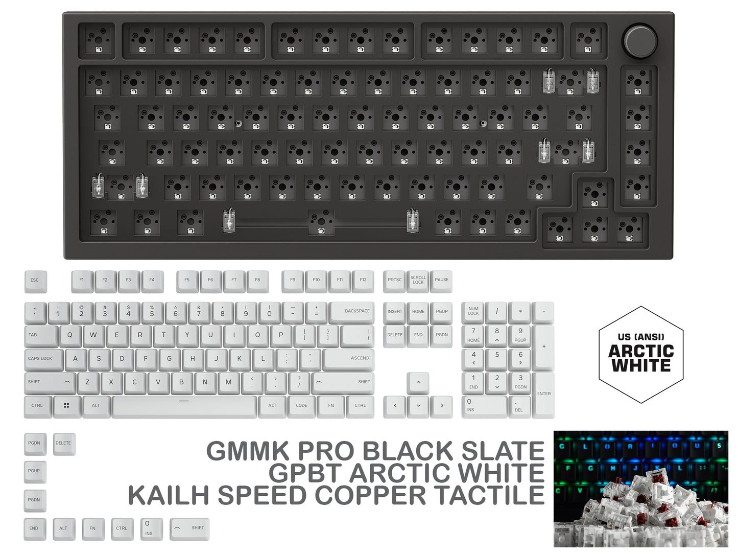 Gmmk Pro Black Slate Prebuilt Keyboard