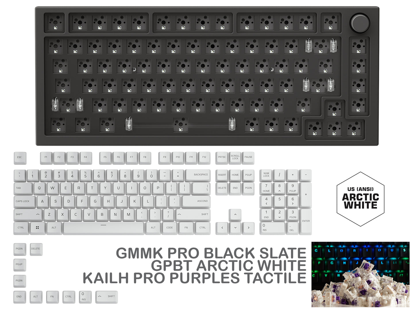 GMMK PRO BLACK SLATE PREBUILT KEYBOARD