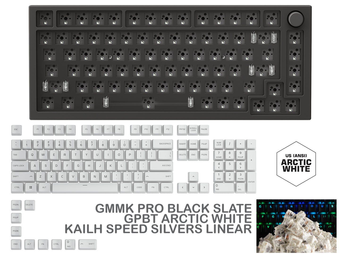 GMMK PRO BLACK SLATE PREBUILT KEYBOARD