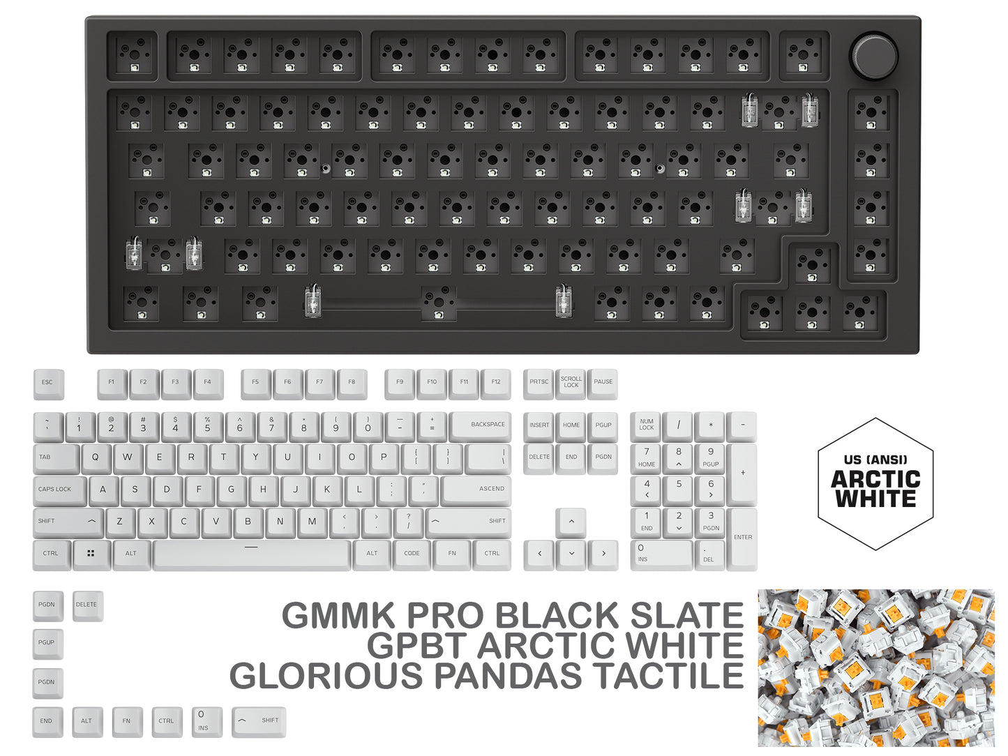 GMMK PRO BLACK SLATE PREBUILT KEYBOARD