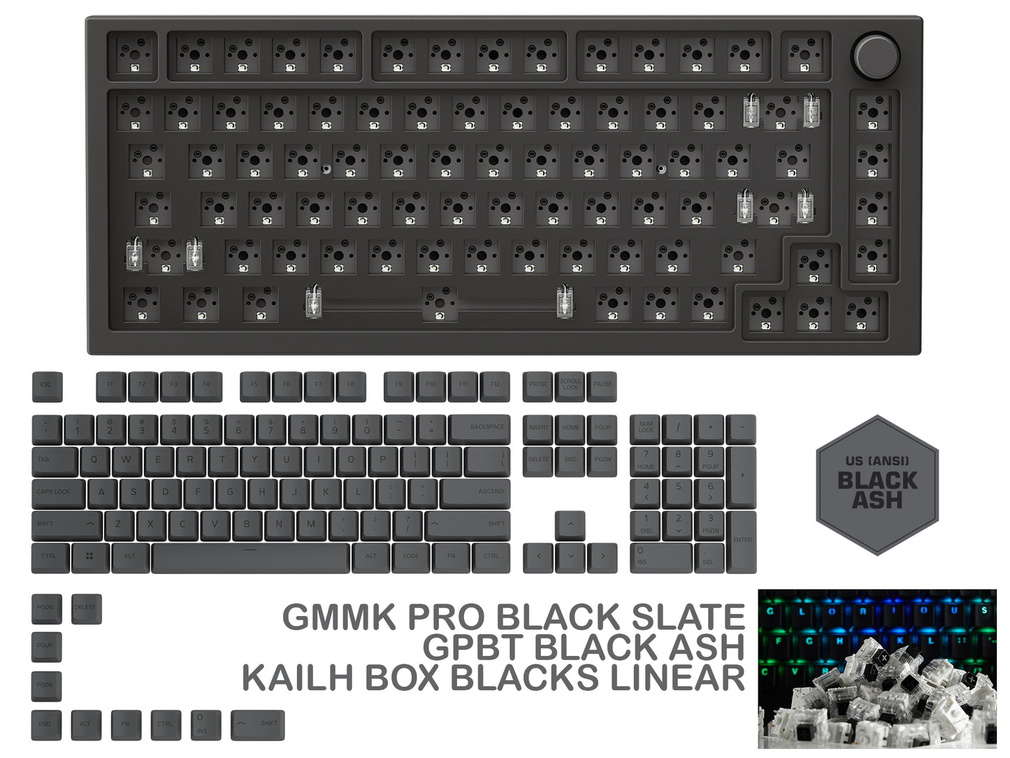 Gmmk Pro Black Slate Prebuilt Keyboard