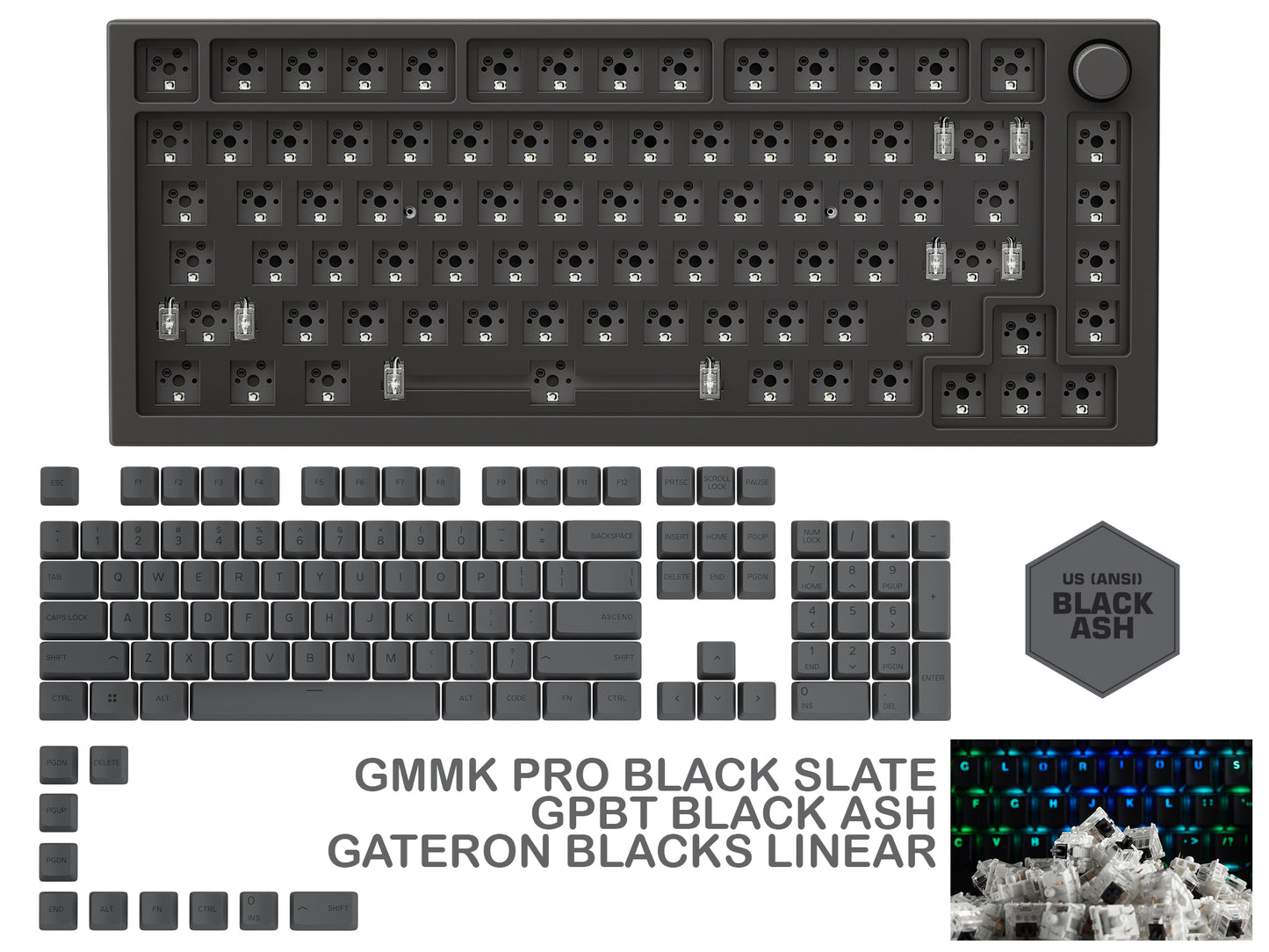 Gmmk Pro Black Slate Prebuilt Keyboard