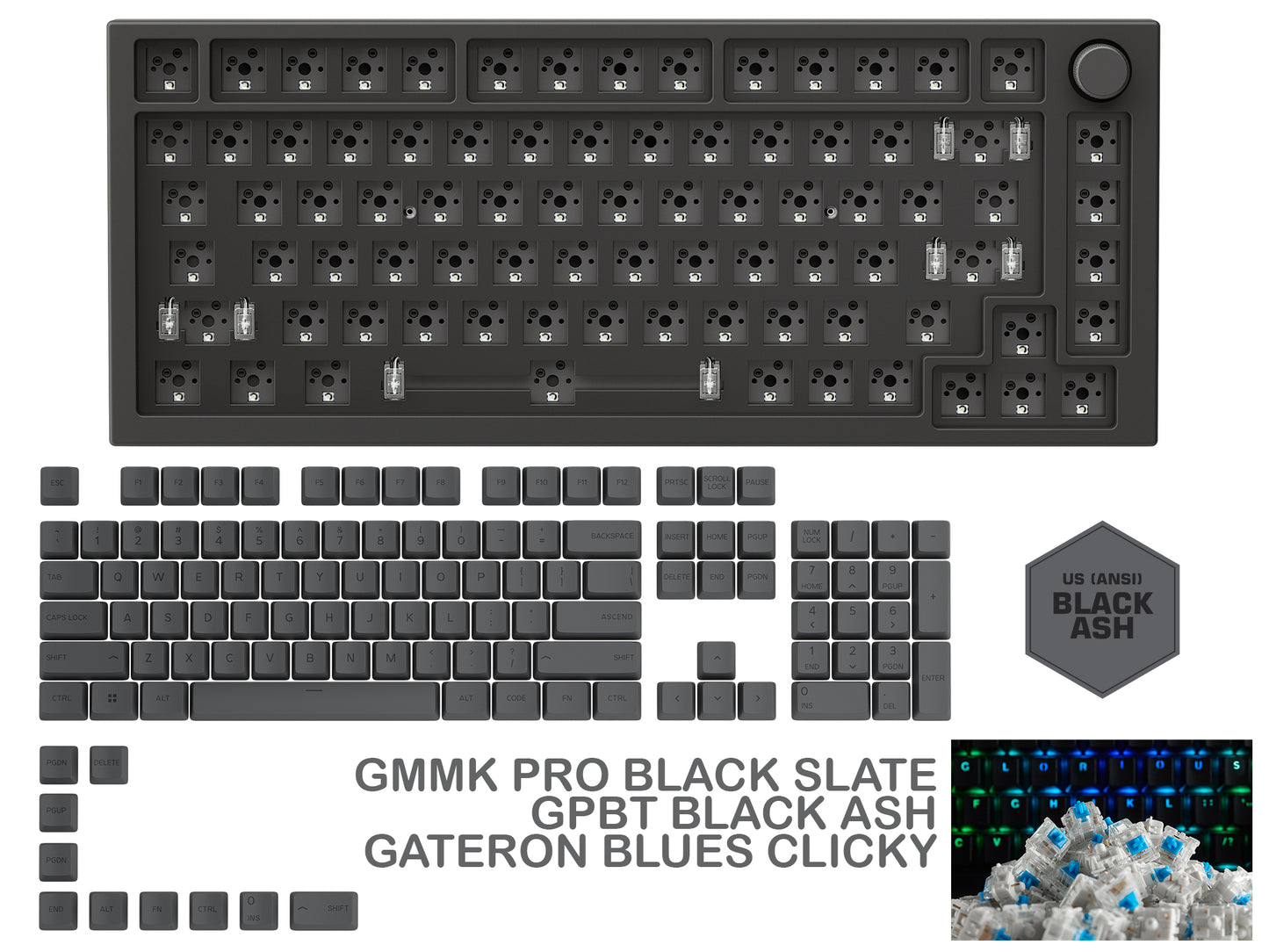 Gmmk Pro Black Slate Prebuilt Keyboard