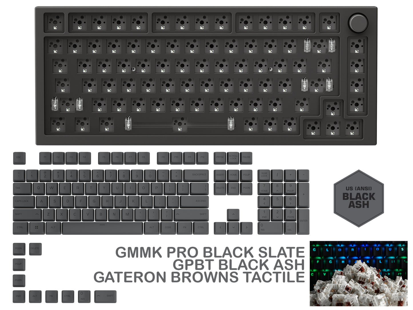 Gmmk Pro Black Slate Prebuilt Keyboard