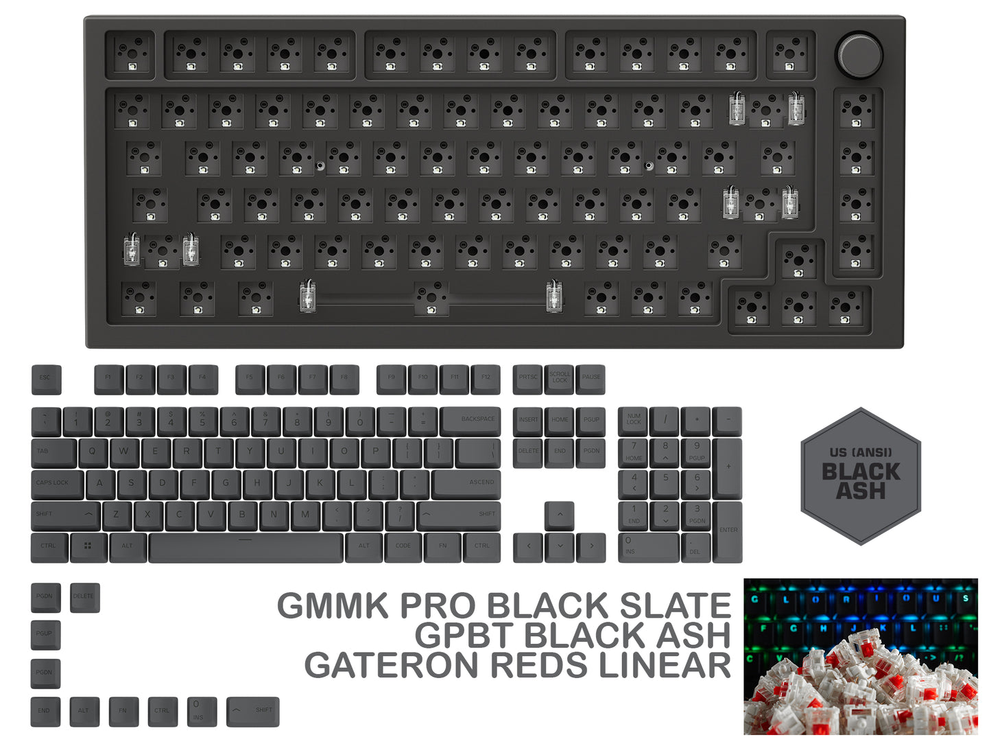 Gmmk Pro Black Slate Prebuilt Keyboard