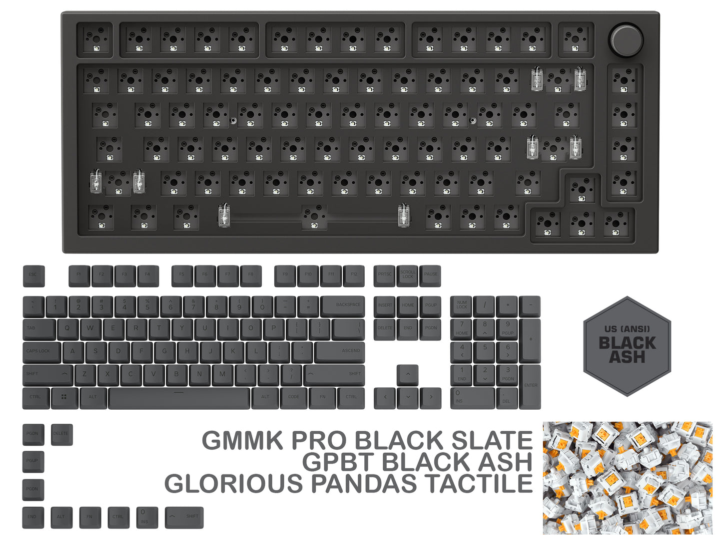 GMMK PRO BLACK SLATE PREBUILT KEYBOARD