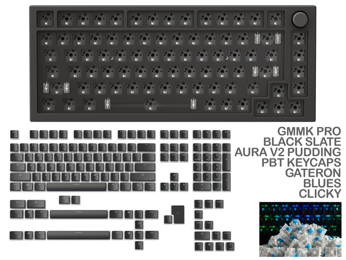 Gmmk Pro Black Slate Prebuilt Keyboard