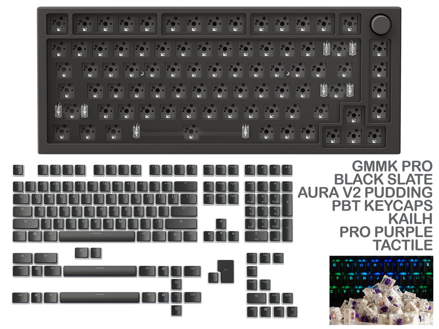 Gmmk Pro Black Slate Prebuilt Keyboard