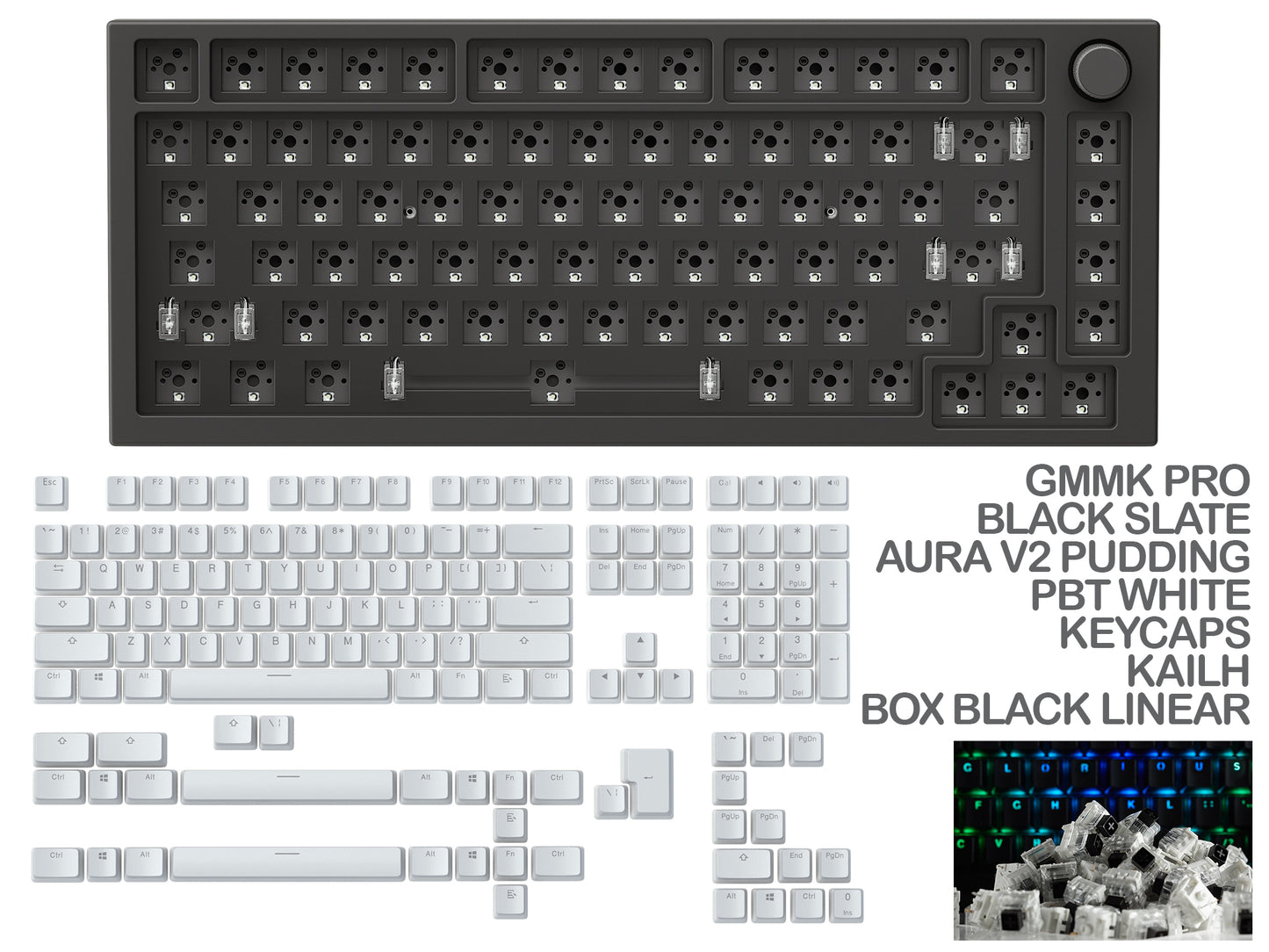 GMMK PRO BLACK SLATE PREBUILT KEYBOARD