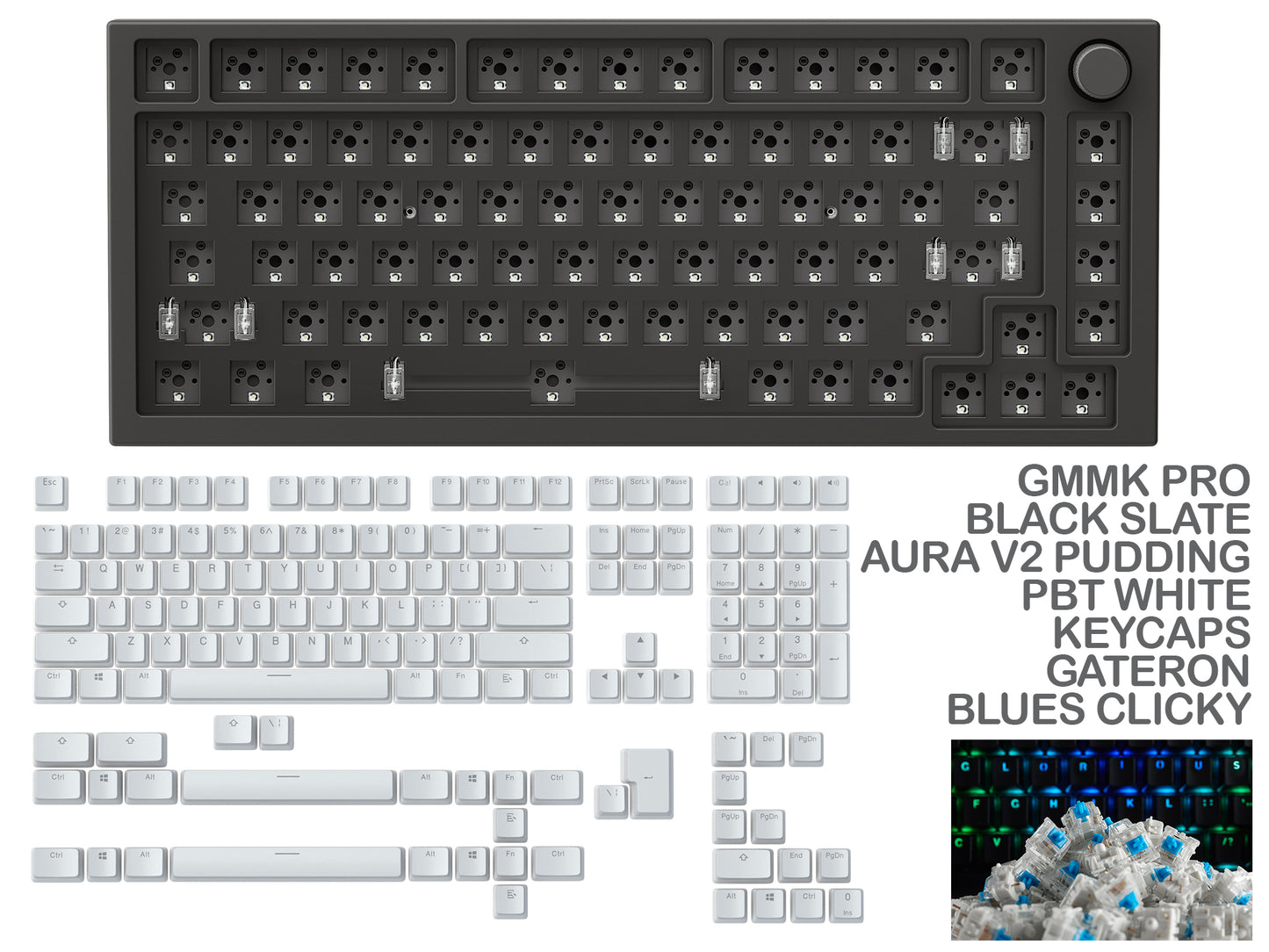 Gmmk Pro Black Slate Prebuilt Keyboard