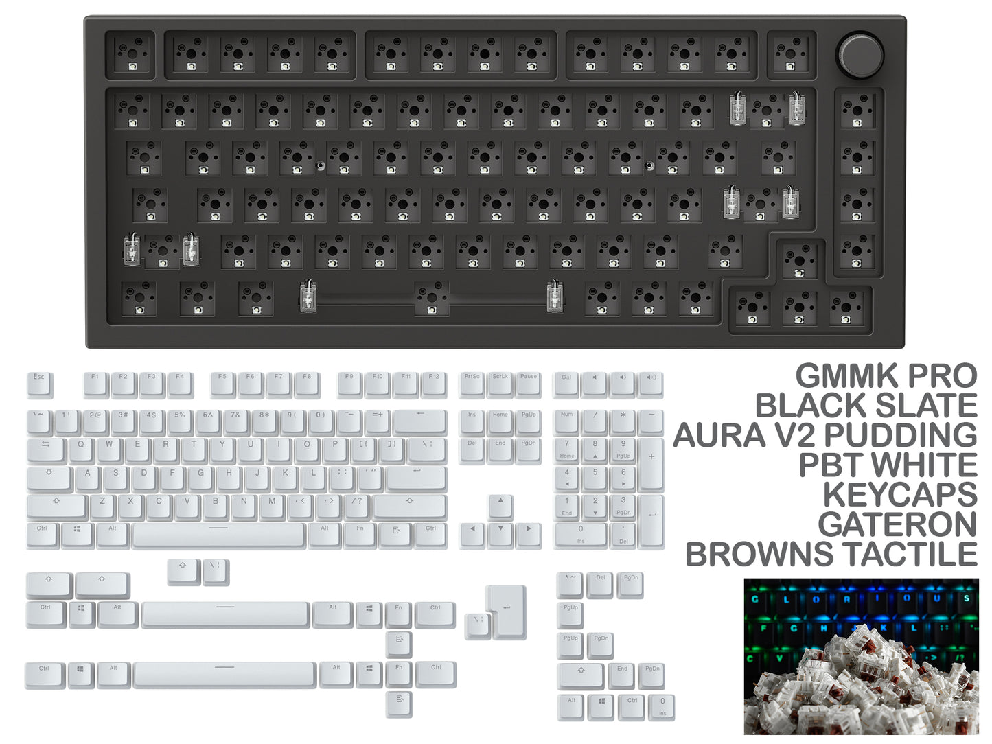 Gmmk Pro Black Slate Prebuilt Keyboard