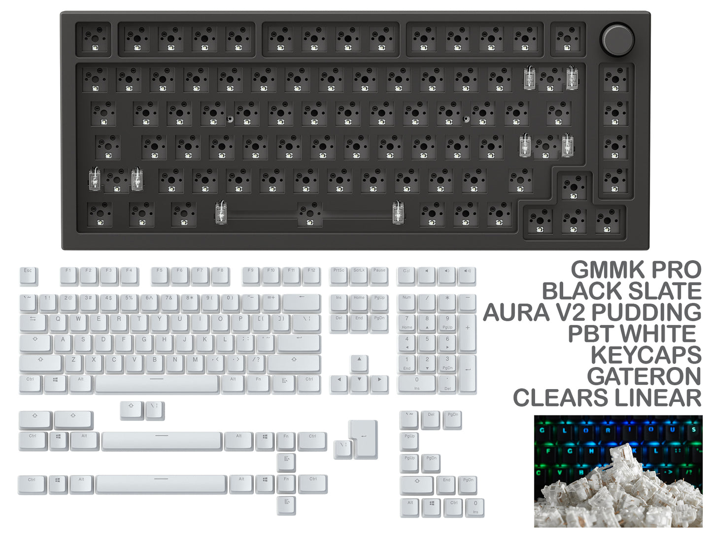 Gmmk Pro Black Slate Prebuilt Keyboard