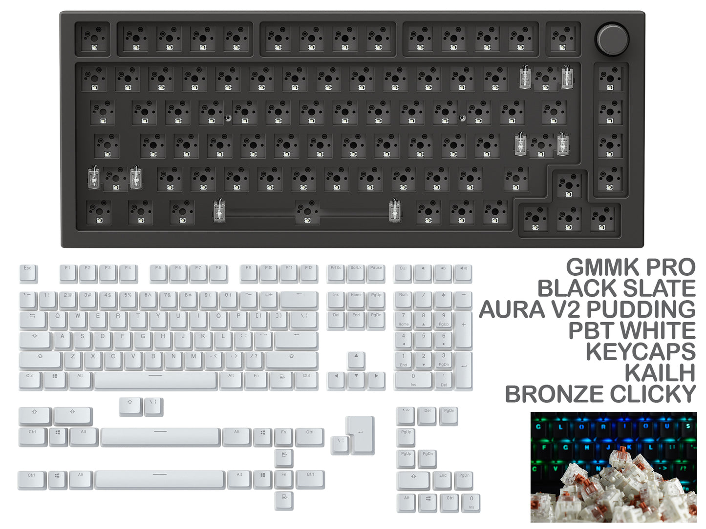 Gmmk Pro Black Slate Prebuilt Keyboard
