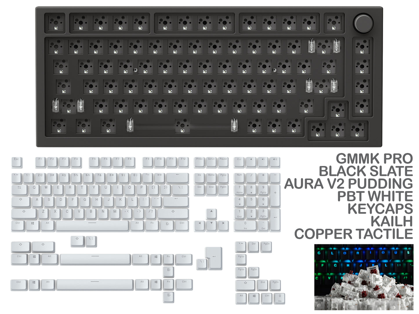 Gmmk Pro Black Slate Prebuilt Keyboard