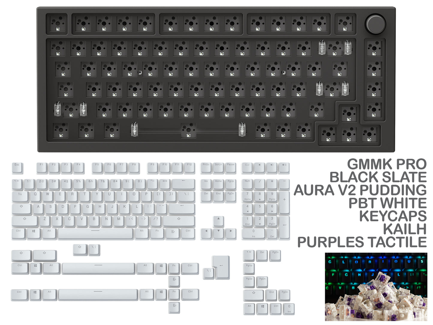 Gmmk Pro Black Slate Prebuilt Keyboard