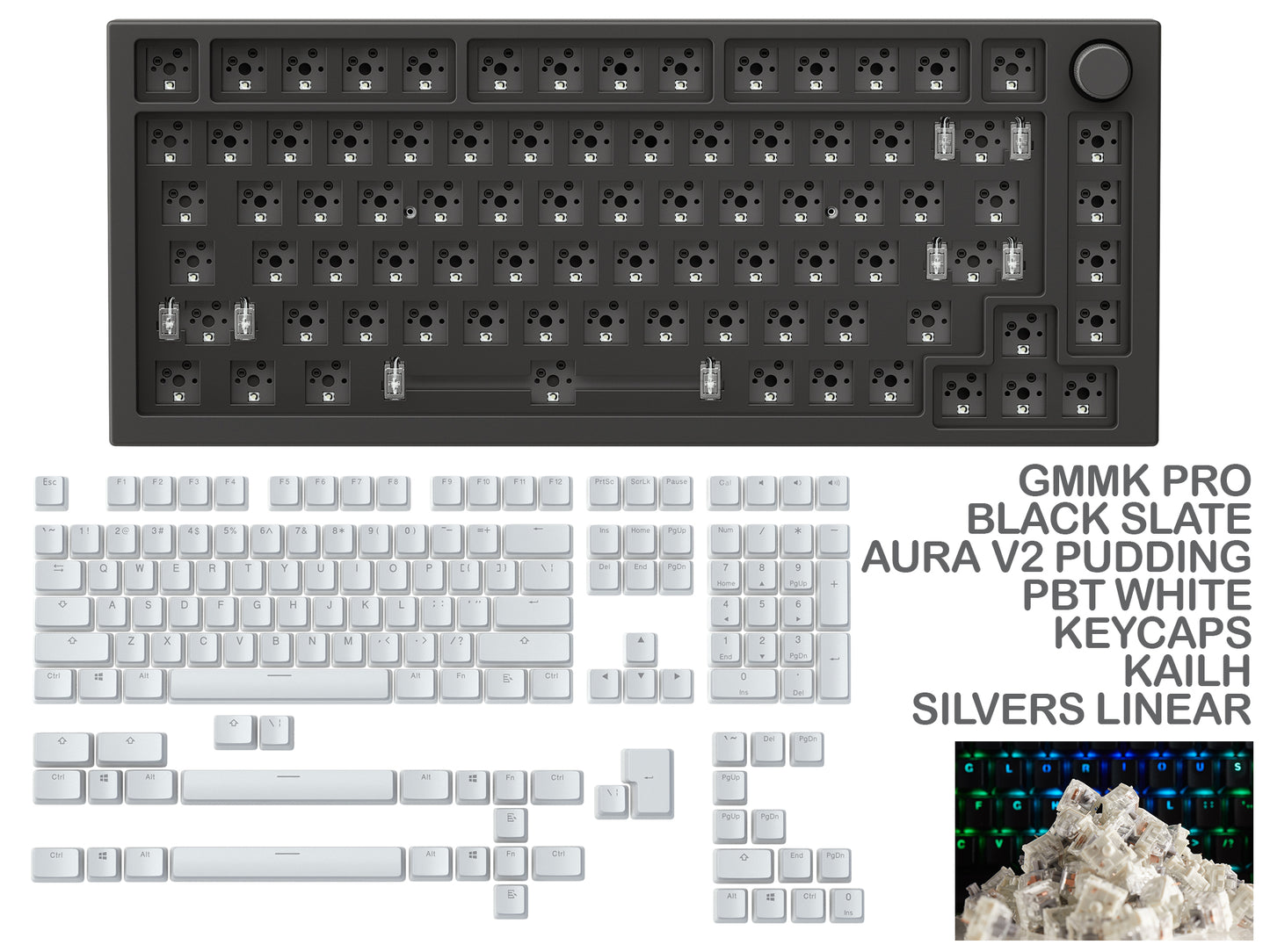Gmmk Pro Black Slate Prebuilt Keyboard