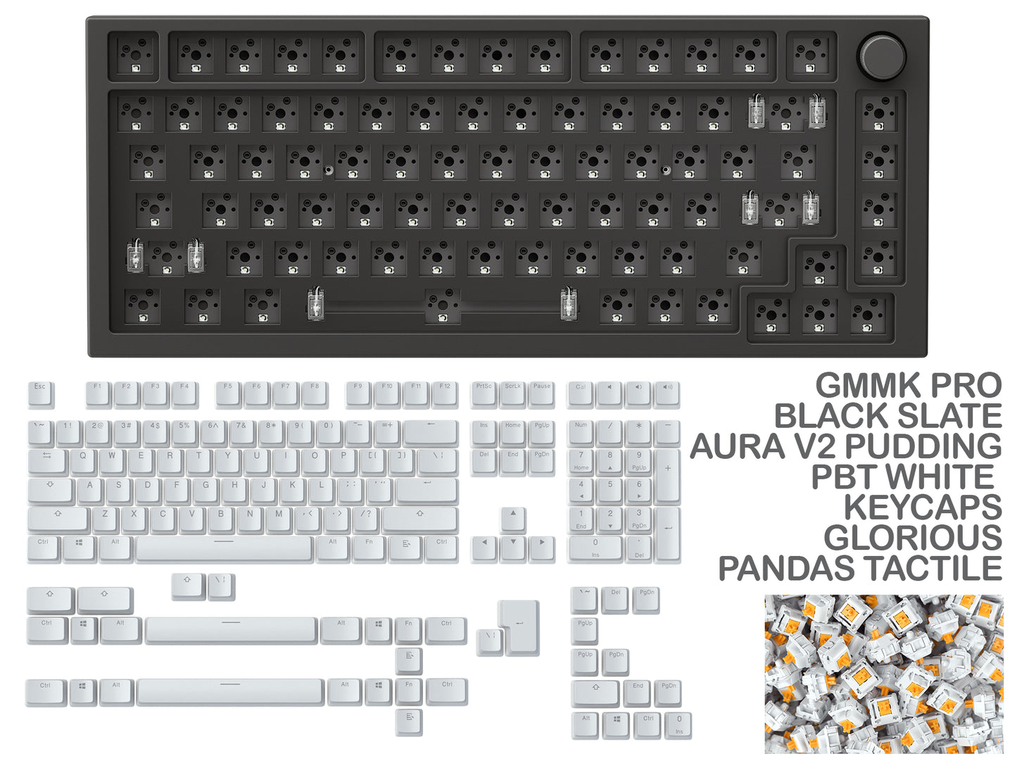 GMMK PRO BLACK SLATE PREBUILT KEYBOARD