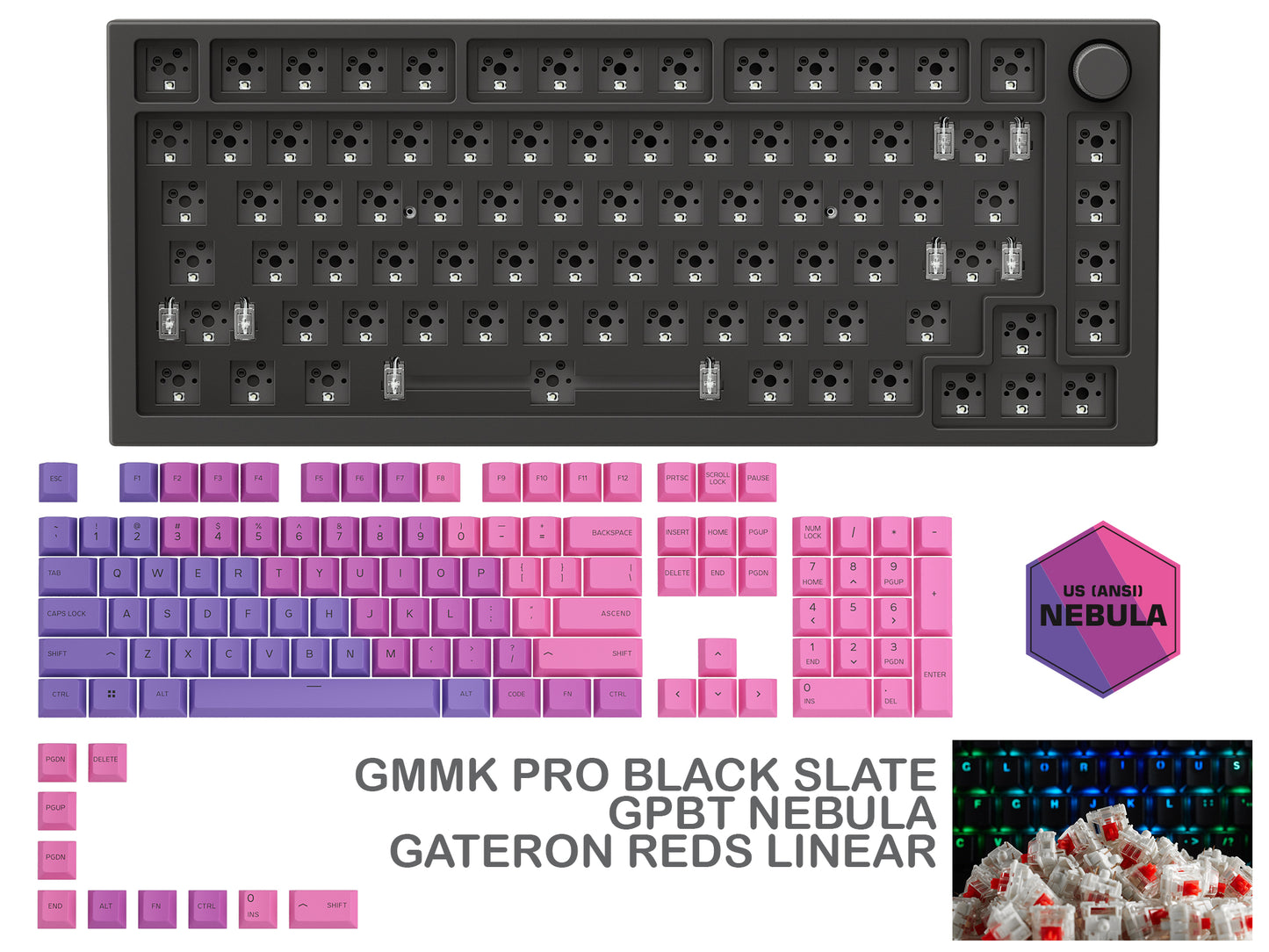 Gmmk Pro Black Slate Prebuilt Keyboard
