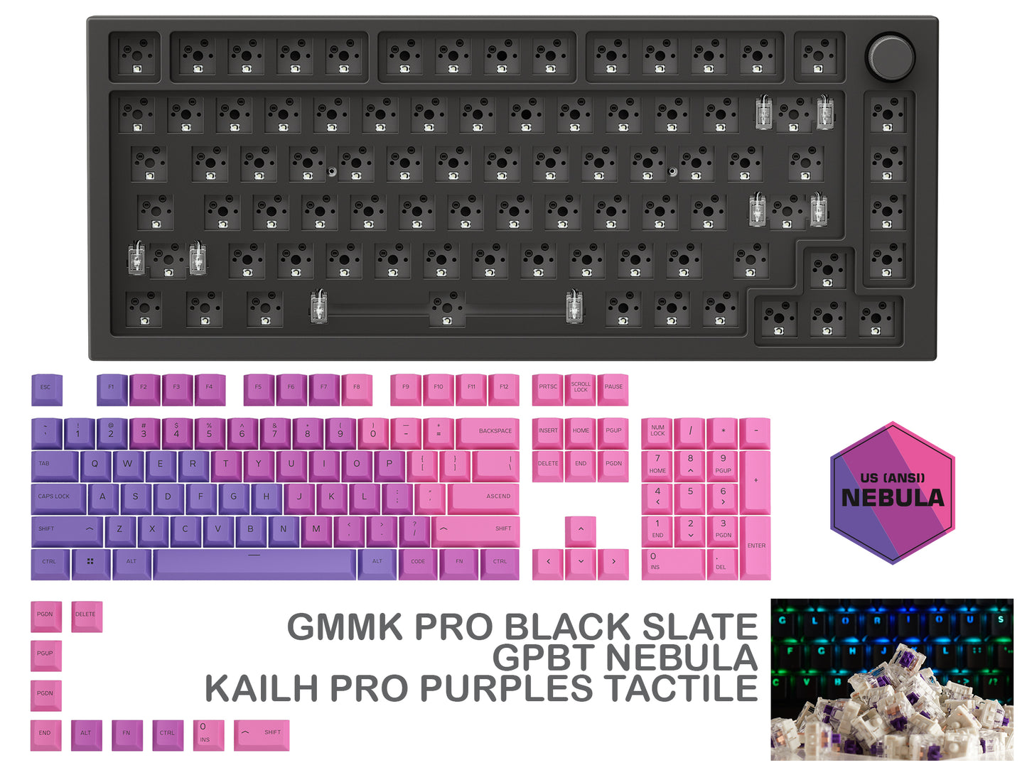 GMMK PRO BLACK SLATE PREBUILT KEYBOARD