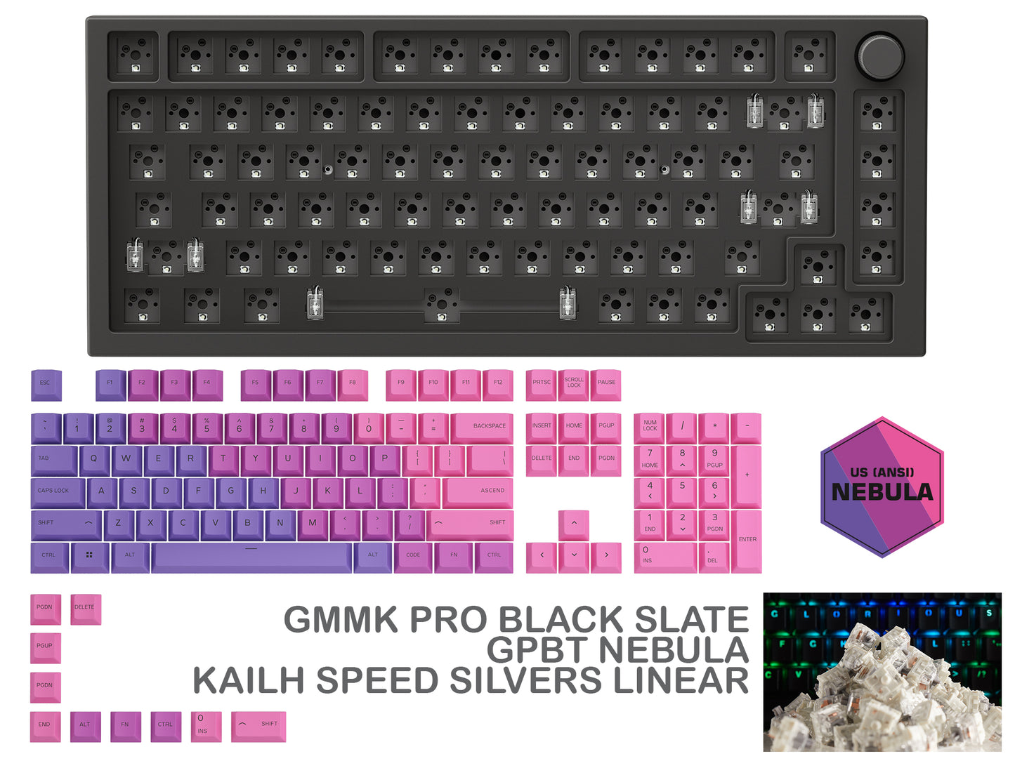 GMMK PRO BLACK SLATE PREBUILT KEYBOARD