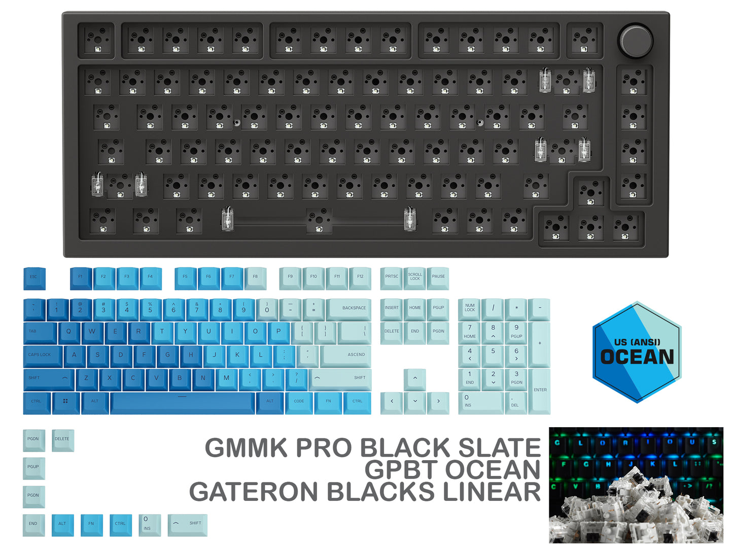 GMMK PRO BLACK SLATE PREBUILT KEYBOARD