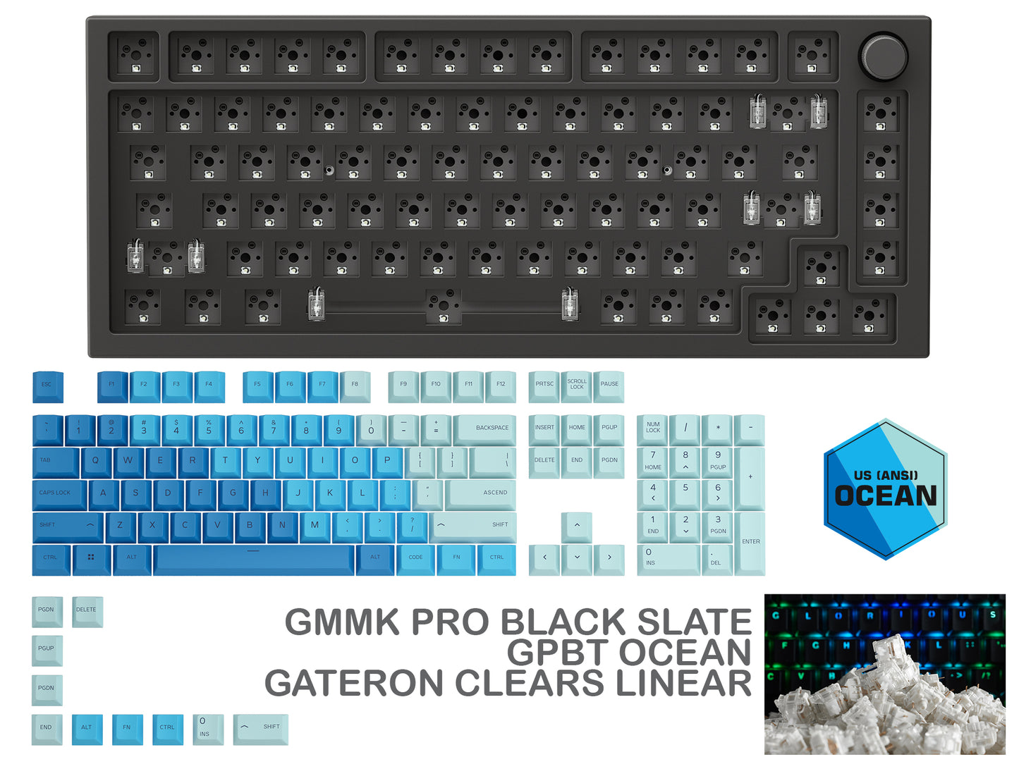 GMMK PRO BLACK SLATE PREBUILT KEYBOARD