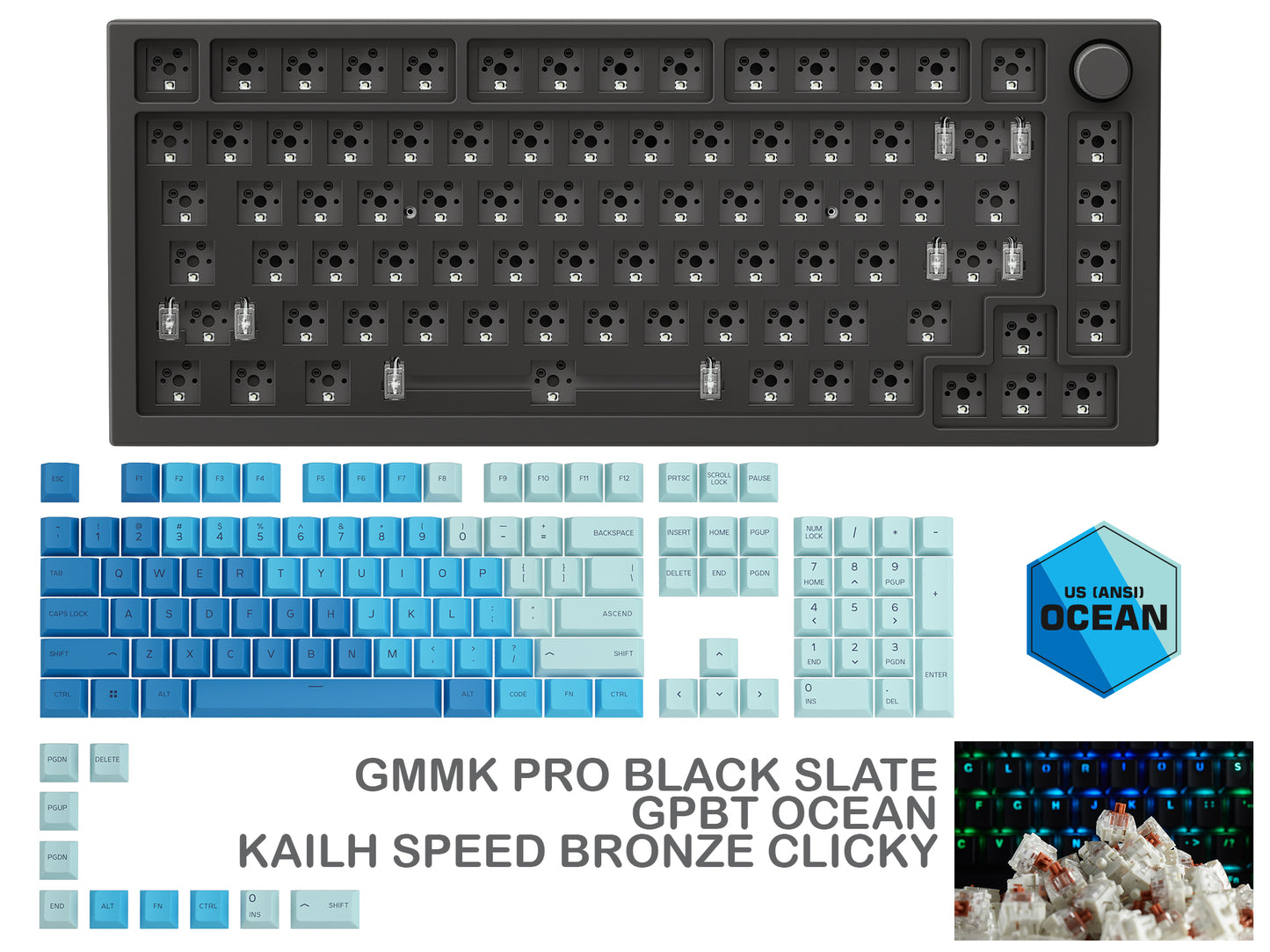 GMMK PRO BLACK SLATE PREBUILT KEYBOARD