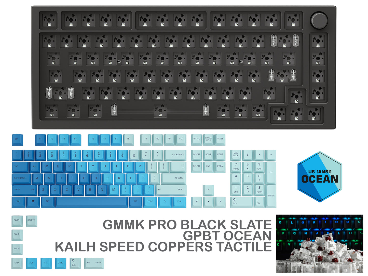 GMMK PRO BLACK SLATE PREBUILT KEYBOARD