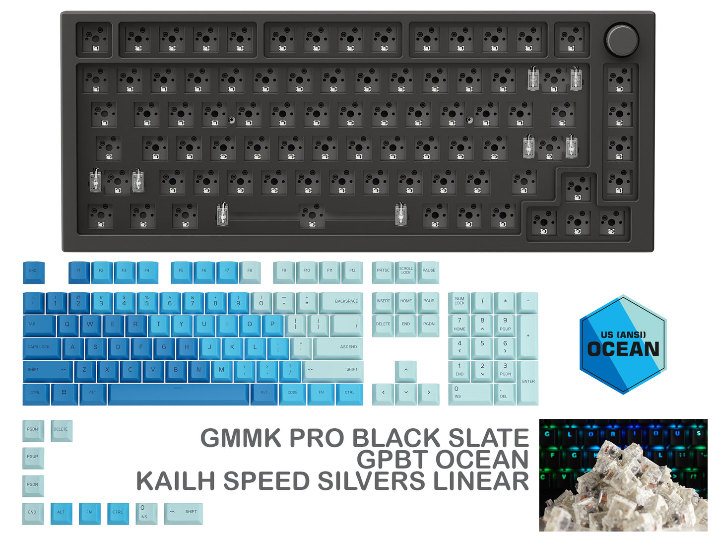 GMMK PRO BLACK SLATE PREBUILT KEYBOARD